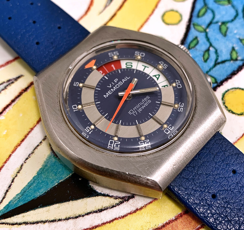 MULITICOLOR~70s VIP MEMOSAIL VALJOUX 7737 REGATTA CHRONO