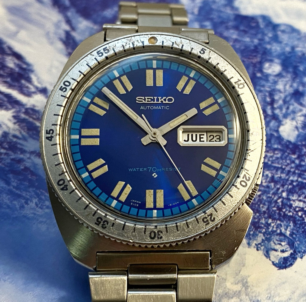 BRILLIANT~DECEMBER 1970 SEIKO CHEVRON 6106-8589