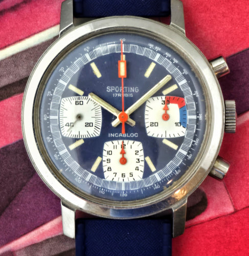 FUNKY~70s  SPORTING BY DODANE VALJOUX 7736 RALLYE CHRONO