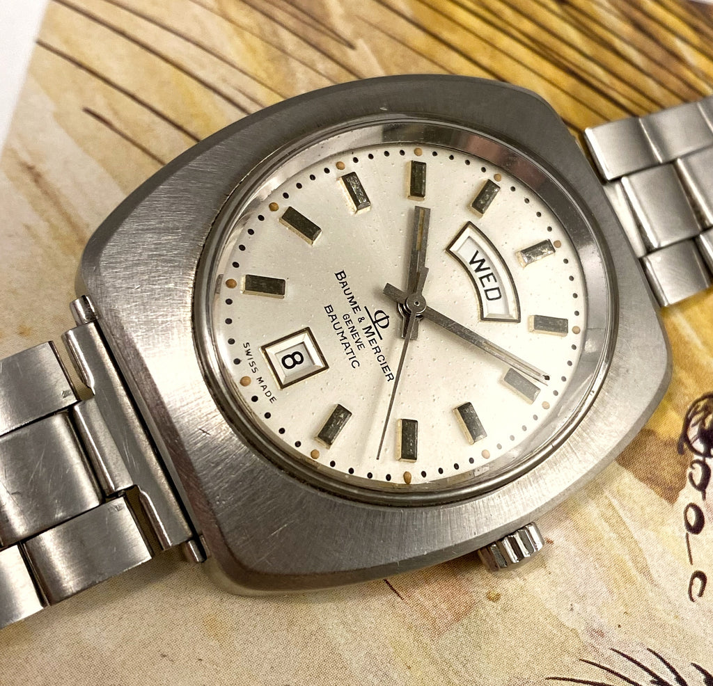 COOL~LATE 60s BAUME & MERCIER DAY/DATE – RETROWATCHGUY