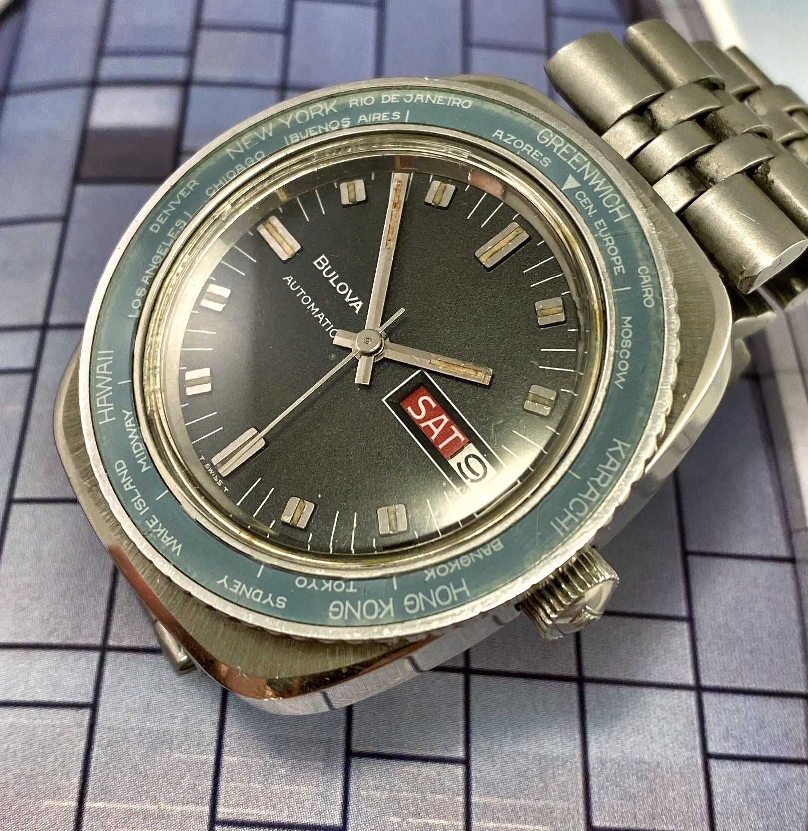 RADICAL ~1969 BULOVA SKYSTAR WORLDTIMER – RETROWATCHGUY