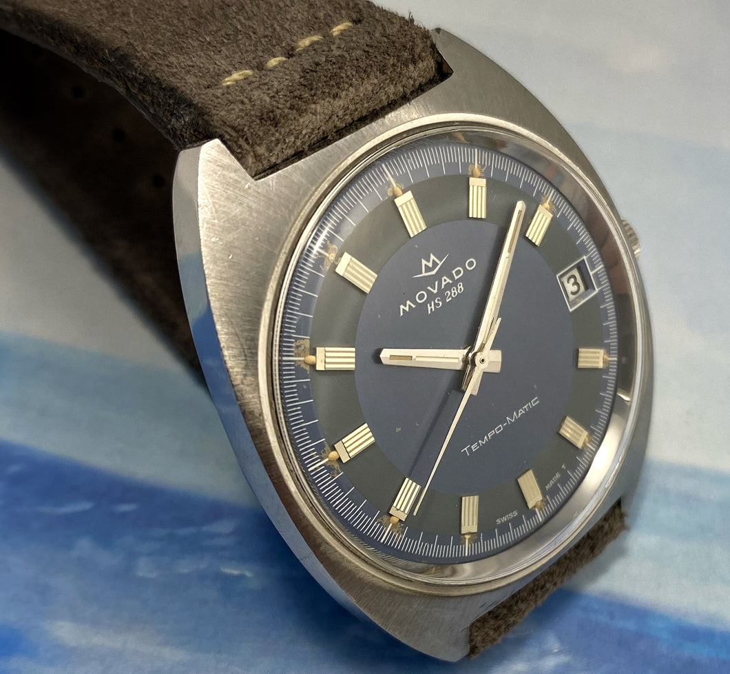 JAZZY~LATE 60s MOVADO/ZENITH HS288 TEMPO-MATIC – RETROWATCHGUY