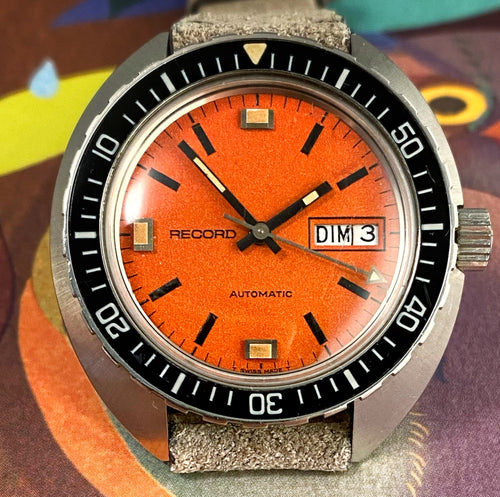 SLICK~LATE 60s RECORD BY LONGINES DIVER