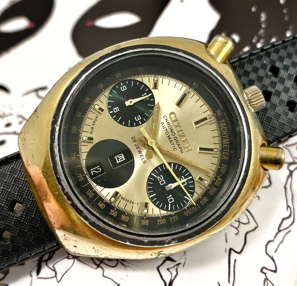 FUNKY~’74 CITIZEN “BRAD PITT” BULLHEAD – RETROWATCHGUY